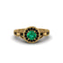 Emerald Double Halo Handmade Engagement Ring - Gracelyn No. 34 image 2