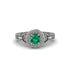Emerald Double Halo Handmade Engagement Ring - Gracelyn No. 6