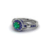 Emerald Double Halo Handmade Engagement Ring - Gracelyn No. 66 image 3