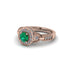 Emerald Double Halo Handmade Engagement Ring - Gracelyn No. 5 image 3