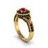 Ruby Double Halo Handmade Engagement Ring - Gracelyn No. 40