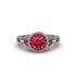 Ruby Double Halo Handmade Engagement Ring - Gracelyn No. 57 image 2