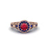 Ruby Double Halo Handmade Engagement Ring - Gracelyn No. 71 image 2
