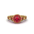 Ruby Double Halo Handmade Engagement Ring - Gracelyn No. 55 image 2