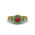 Ruby Double Halo Handmade Engagement Ring - Gracelyn No. 25 image 2