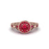 Ruby Double Halo Handmade Engagement Ring - Gracelyn No. 56 image 2