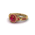 Ruby Double Halo Handmade Engagement Ring - Gracelyn No. 55 image 3