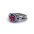 Ruby Double Halo Handmade Engagement Ring - Gracelyn No. 72