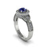 Sapphire Double Halo Handmade Engagement Ring - Gracelyn No. 15 image 1