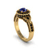 Sapphire Double Halo Handmade Engagement Ring - Gracelyn No. 43