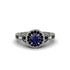 Sapphire Double Halo Handmade Engagement Ring - Gracelyn No. 45 image 2