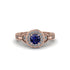 Sapphire Double Halo Handmade Engagement Ring - Gracelyn No. 14 image 2