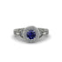 Sapphire Double Halo Handmade Engagement Ring - Gracelyn No. 15
