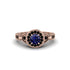 Sapphire Double Halo Handmade Engagement Ring - Gracelyn No. 44 image 2