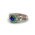 Sapphire Double Halo Handmade Engagement Ring - Gracelyn No. 29