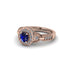 Sapphire Double Halo Handmade Engagement Ring - Gracelyn No. 14 image 3