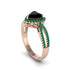 Heart's Black Diamond Embrace Engagement Ring - Alison No. 23 image 2