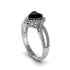 Heart's Black Diamond Embrace Engagement Ring - Alison No. 9 image 2