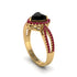Heart's Black Diamond Embrace Engagement Ring - Alison No. 52 image 2