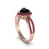 Heart's Black Diamond Embrace Engagement Ring - Alison No. 53