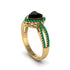 Heart's Black Diamond Embrace Engagement Ring - Alison No. 22 image 2