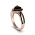 Heart's Black Diamond Embrace Engagement Ring - Alison No. 38