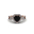 Heart's Black Diamond Embrace Engagement Ring - Alison No. 8 image 1