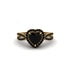 Heart's Black Diamond Embrace Engagement Ring - Alison No. 37