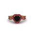 Heart's Black Diamond Embrace Engagement Ring - Alison No. 52 image 1