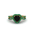 Heart's Black Diamond Embrace Engagement Ring - Alison No. 22 image 1