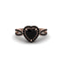 Heart's Black Diamond Embrace Engagement Ring - Alison No. 38 image 1
