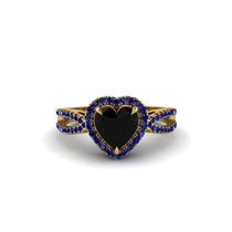 Heart's Black Diamond Embrace Engagement Ring - Alison No. 67 image 1