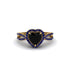 Heart's Black Diamond Embrace Engagement Ring - Alison No. 67 image 1