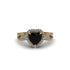 Heart's Black Diamond Embrace Engagement Ring - Alison No. 7