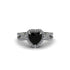 Heart's Black Diamond Embrace Engagement Ring - Alison No. 9 image 1