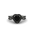 Heart's Black Diamond Embrace Engagement Ring - Alison No. 39