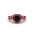 Heart's Black Diamond Embrace Engagement Ring - Alison No. 53