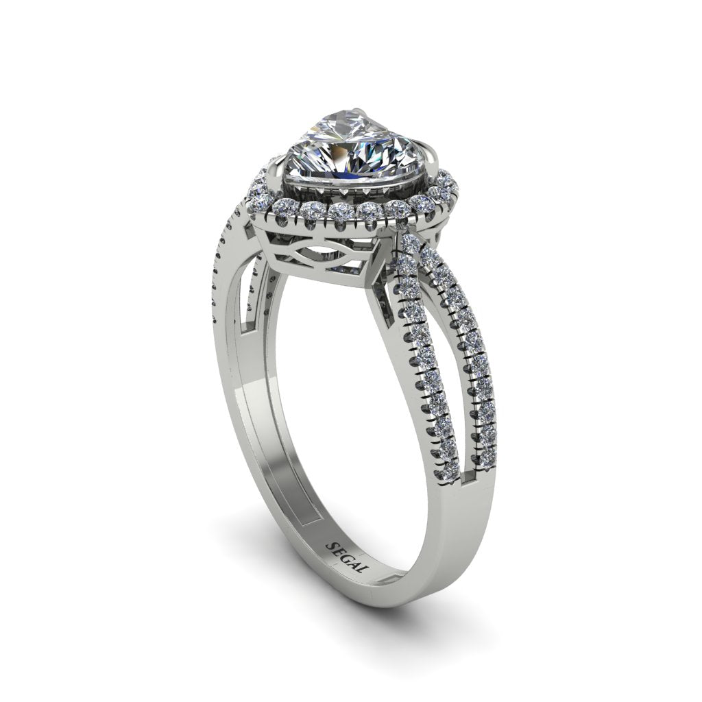 Heart's Diamond Embrace Engagement Ring - Alison No. 3