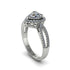 Heart's Diamond Embrace Engagement Ring - Alison No. 3