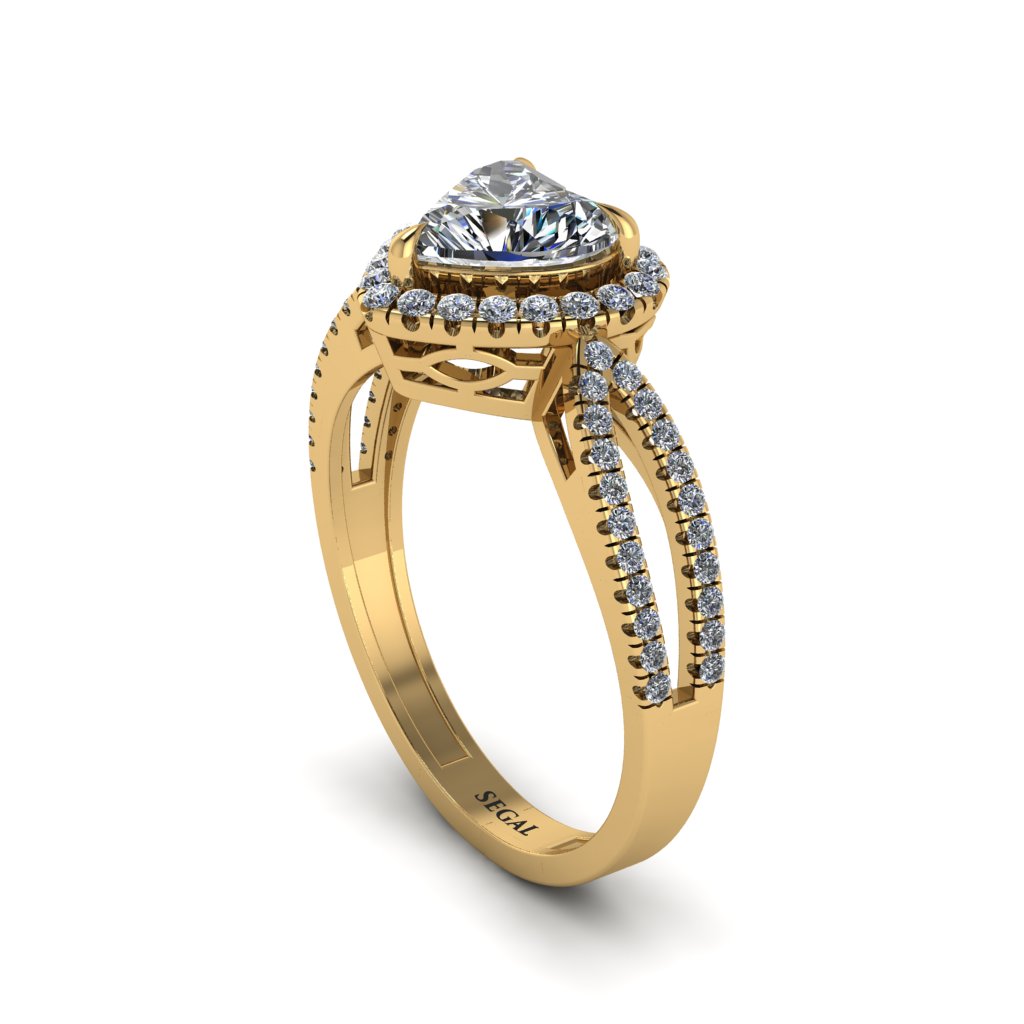 Heart's Diamond Embrace Engagement Ring - Alison No. 1