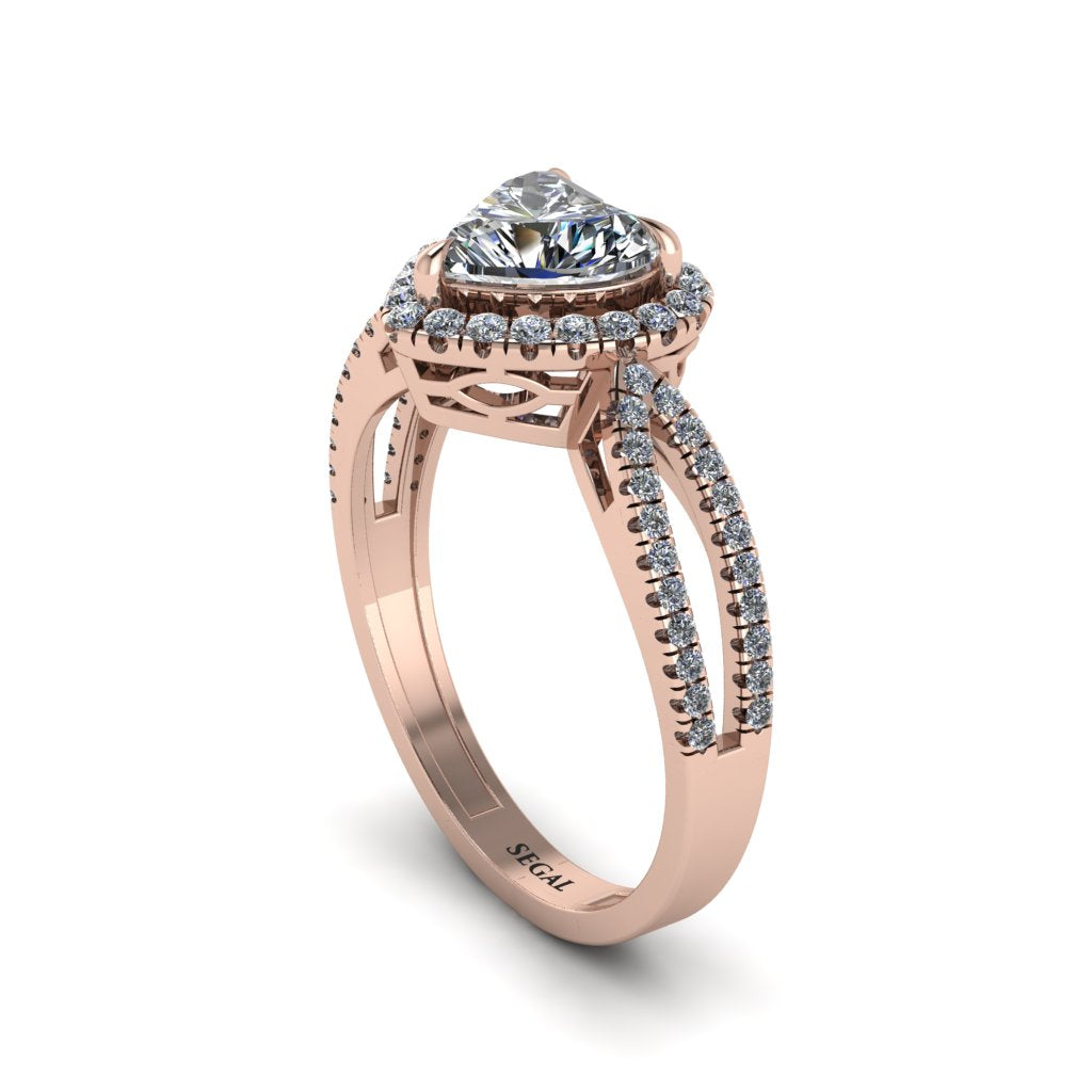 Heart's Diamond Embrace Engagement Ring - Alison No. 2