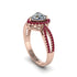 Heart's Diamond Embrace Engagement Ring - Alison No. 47