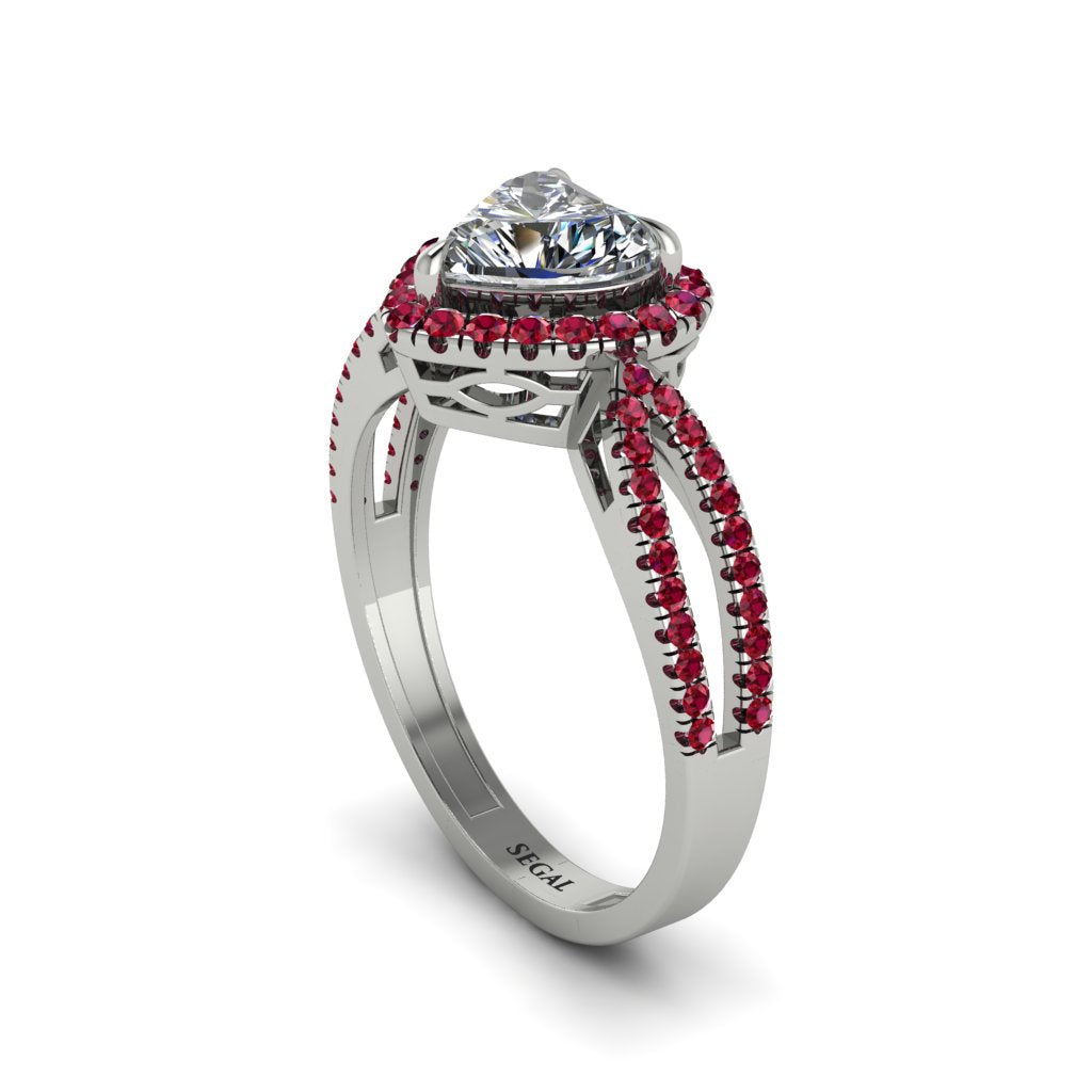 Heart's Diamond Embrace Engagement Ring - Alison No. 48