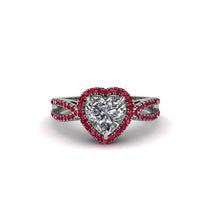 Heart's Diamond Embrace Engagement Ring - Alison No. 48 image 1