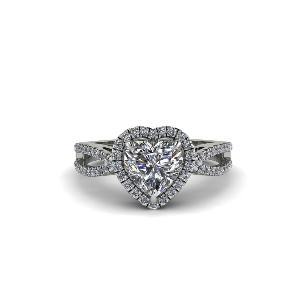 Heart's Diamond Embrace Engagement Ring - Alison No. 3