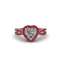 Heart's Diamond Embrace Engagement Ring - Alison No. 47 image 1
