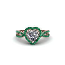 Heart's Diamond Embrace Engagement Ring - Alison No. 17 image 1