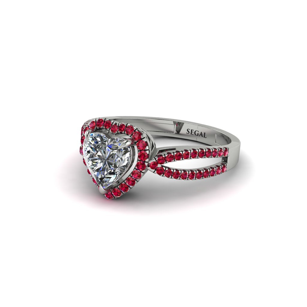 Heart's Diamond Embrace Engagement Ring - Alison No. 48