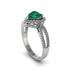 Heart's Emerald Embrace Engagement Ring - Alison No. 6 image 2