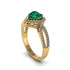 Heart's Emerald Embrace Engagement Ring - Alison No. 4